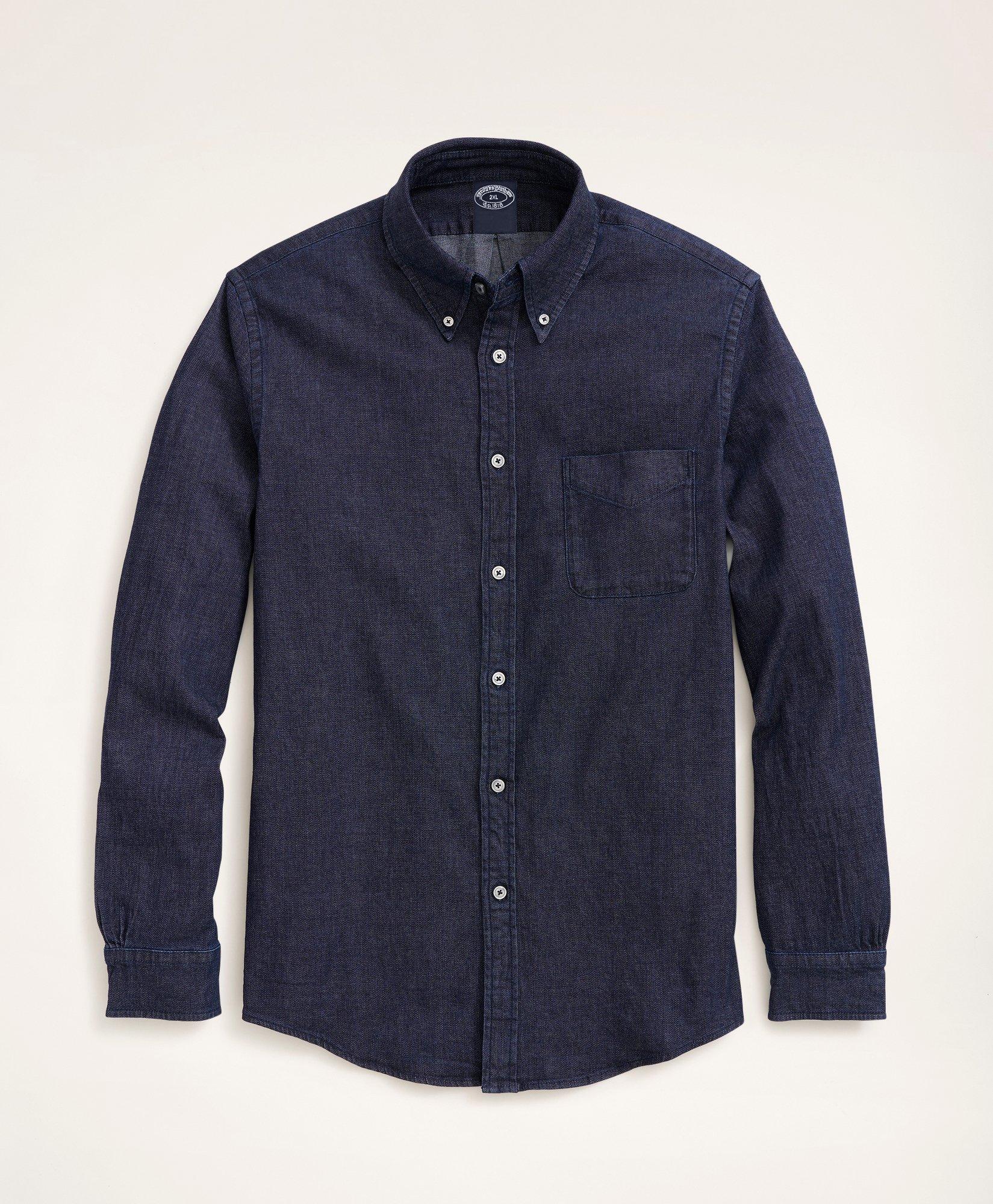 Kiss the Piton Oversized High Low Denim Shirt