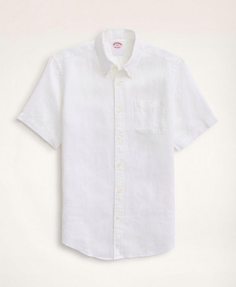 Big & Tall Sport Shirt,  Short-Sleeve Irish Linen, image 1