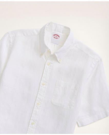Big & Tall Sport Shirt,  Short-Sleeve Irish Linen, image 2