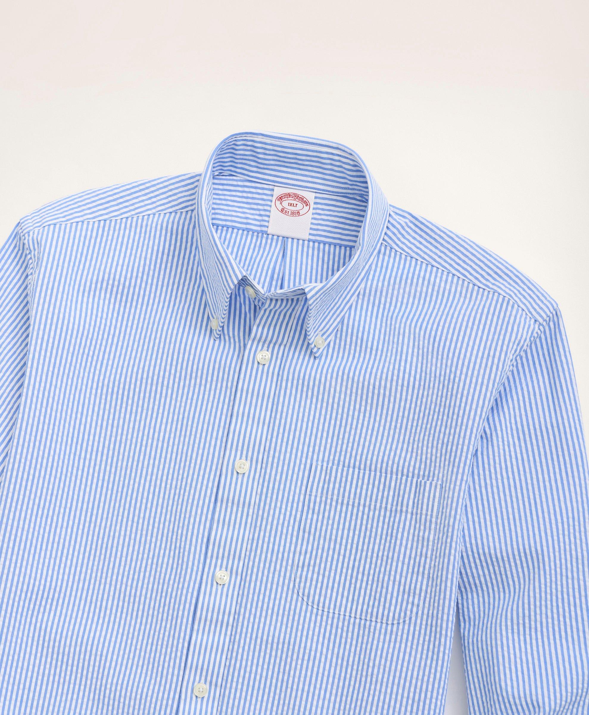 brooks brothers seersucker shirt