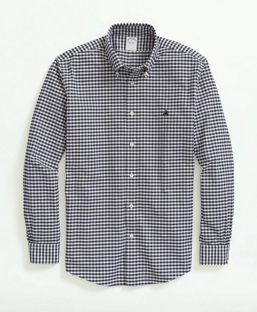 Big & Tall Stretch Non-Iron Oxford Button-Down Collar, Gingham Sport Shirt, image 1