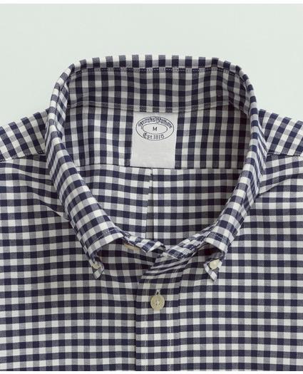 Big & Tall Stretch Non-Iron Oxford Button-Down Collar, Gingham Sport Shirt, image 2