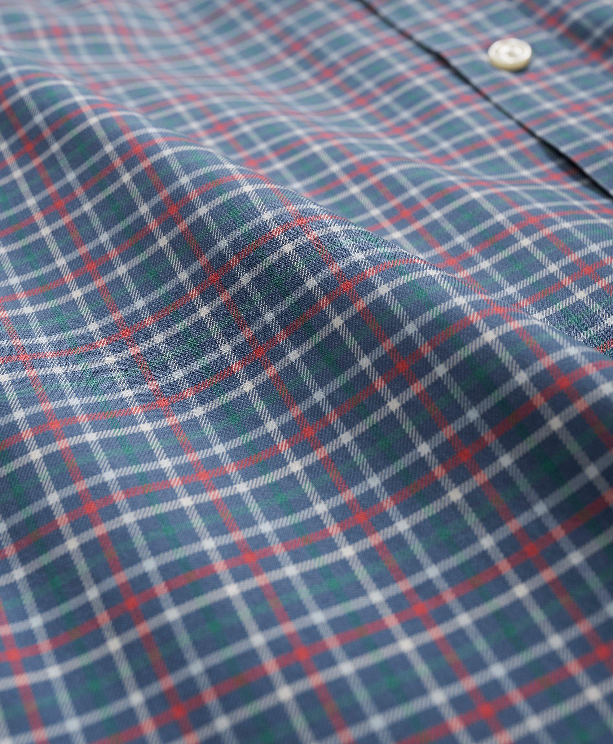 Big & Tall Stretch Supima® Cotton Non-Iron Twill Polo Button Down Collar, Mini Checked Shirt, image 3