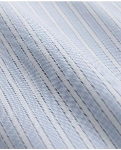 Big & Tall Stretch  Cotton Non-Iron Oxford Polo Button-Down Collar, Outline Striped Shirt, image 5