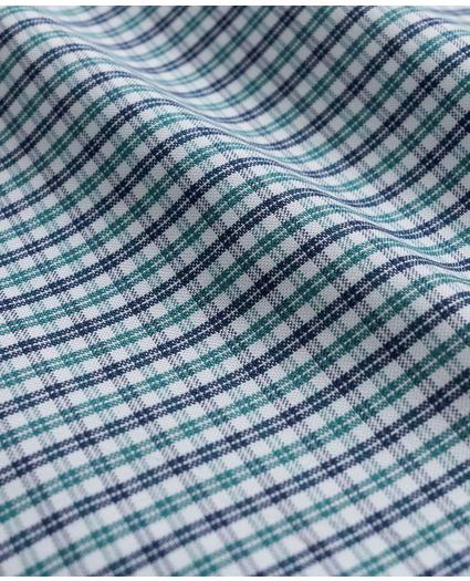 Big & Tall Stretch Cotton Non-Iron Oxford Polo Button-Down Collar, Mini-Graph Check Shirt, image 3