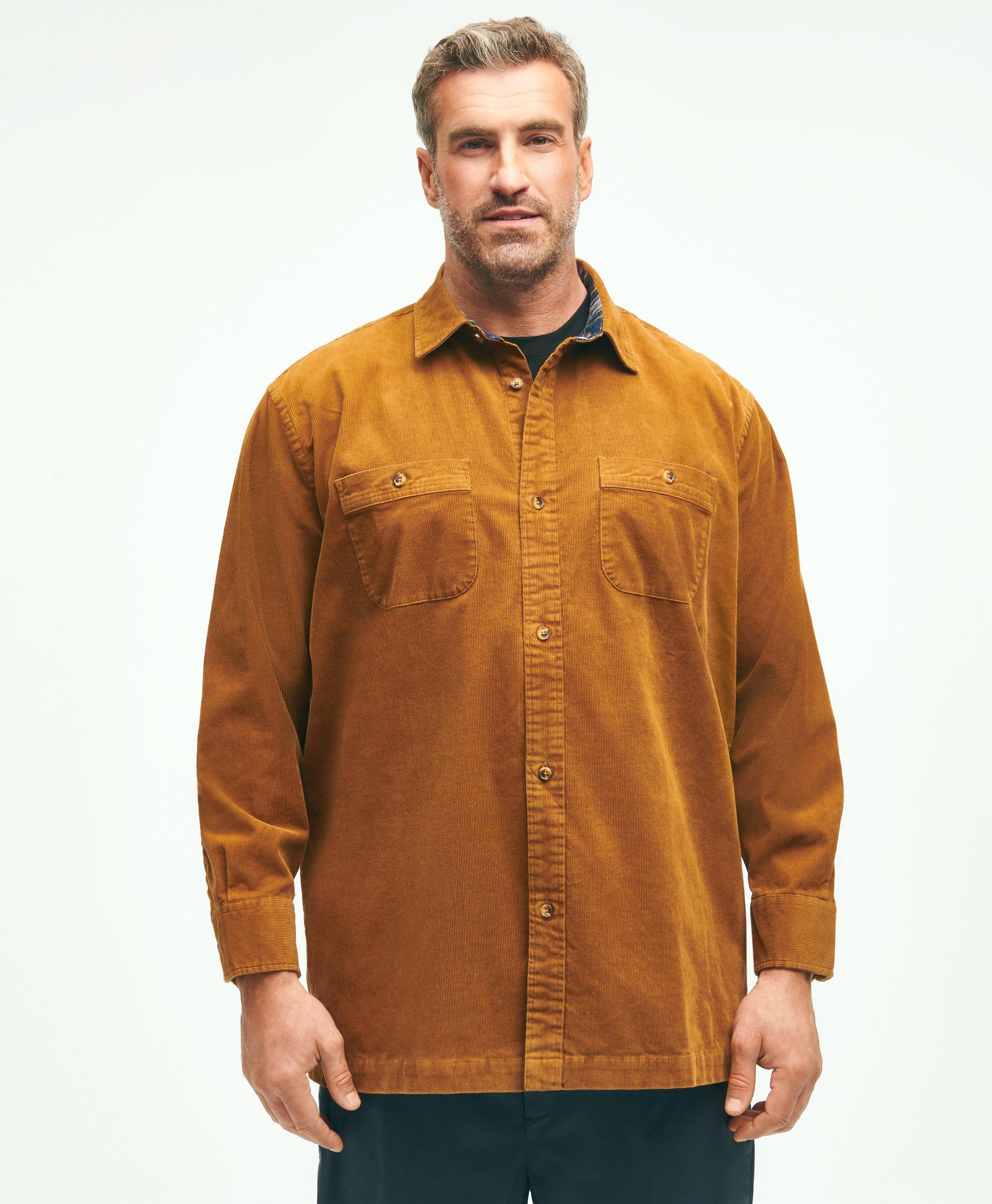 Stretch Cotton Corduroy Shirt Jacket