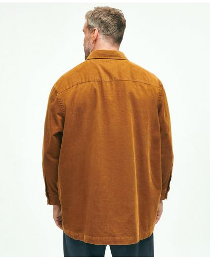 Big & Tall Stretch Cotton Corduroy Shirt Jacket, image 3