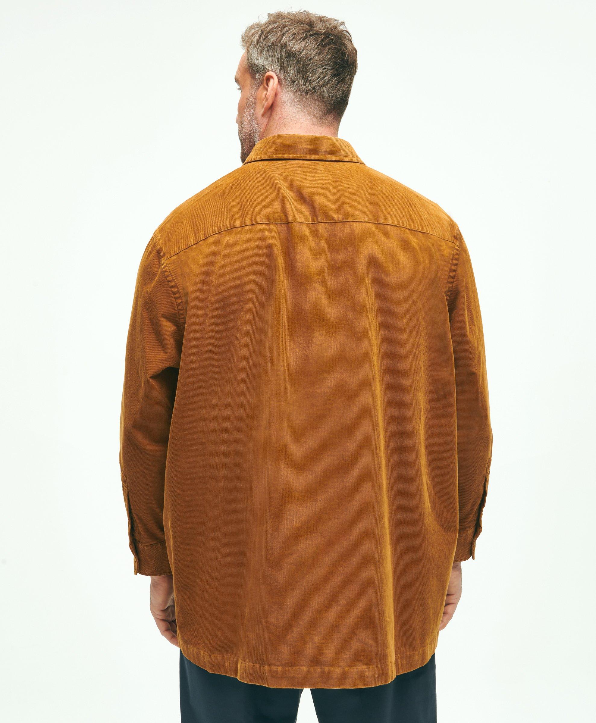 Big & Tall Stretch Cotton Corduroy Shirt Jacket