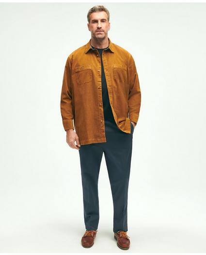 Big & Tall Stretch Cotton Corduroy Shirt Jacket, image 5