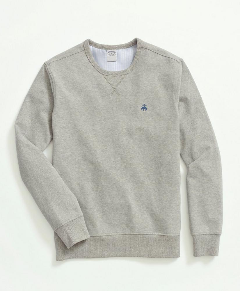 Big & Tall Stretch Sueded Cotton Jersey Sweatshirt, image 1