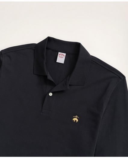 Big & Tall Long-Sleeve Stretch Cotton Polo, image 2