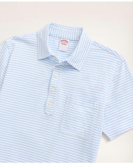 Big & Tall Vintage Jersey Feeder Stripe Polo Shirt, image 2