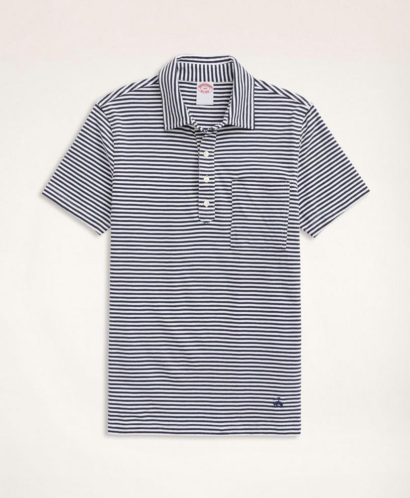 Big & Tall Vintage Jersey Feeder Stripe Polo Shirt, image 1