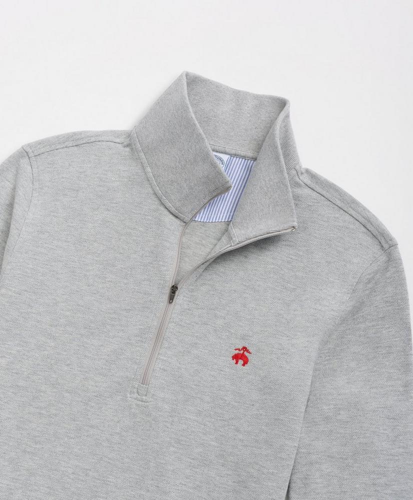 Big & Tall Supima® Cotton Pique Half-Zip Polo Shirt, image 2