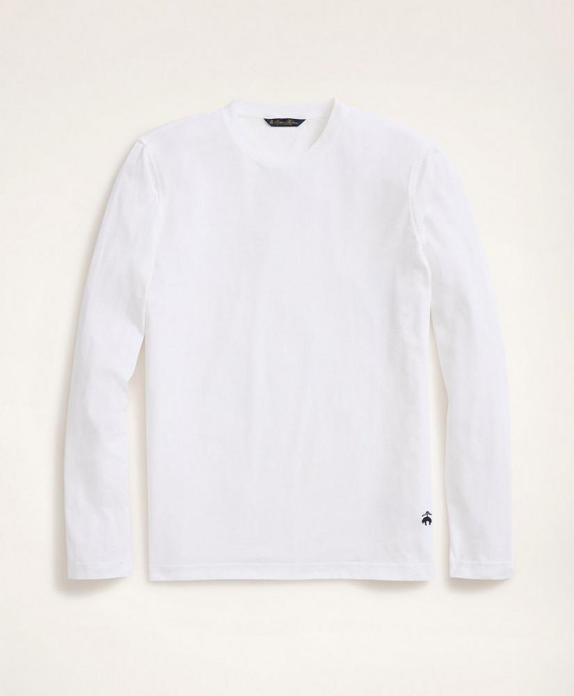 Big & Tall Supima® Cotton Long-Sleeve Logo T-Shirt, image 1