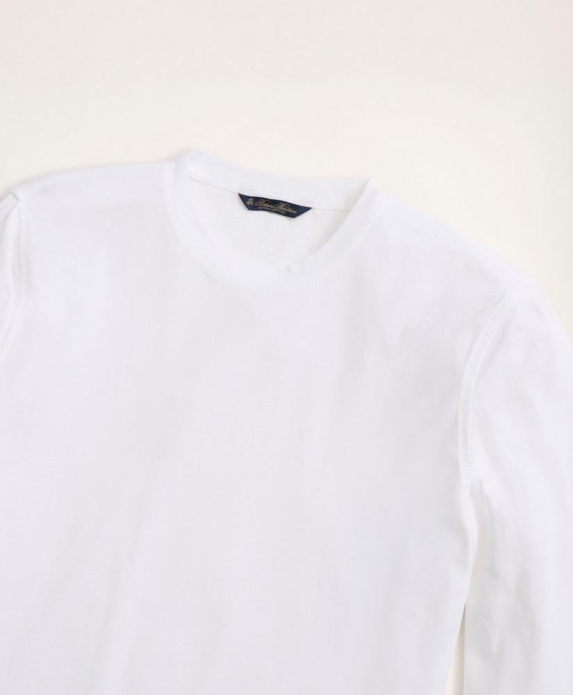 Big & Tall Supima® Cotton Long-Sleeve Logo T-Shirt, image 2