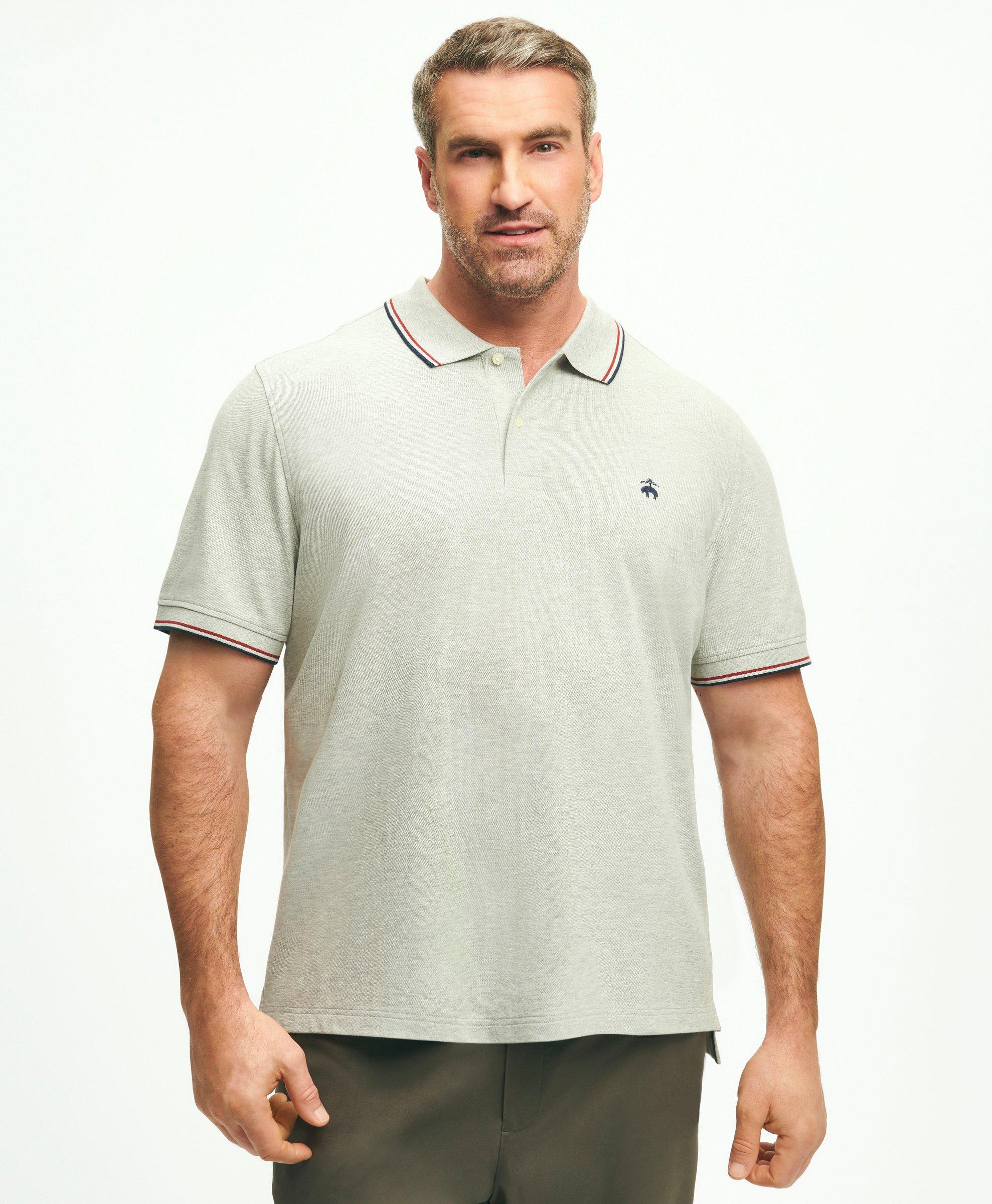 Big & Tall Vintage-Inspired Supima® Cotton Short-Sleeve Tennis