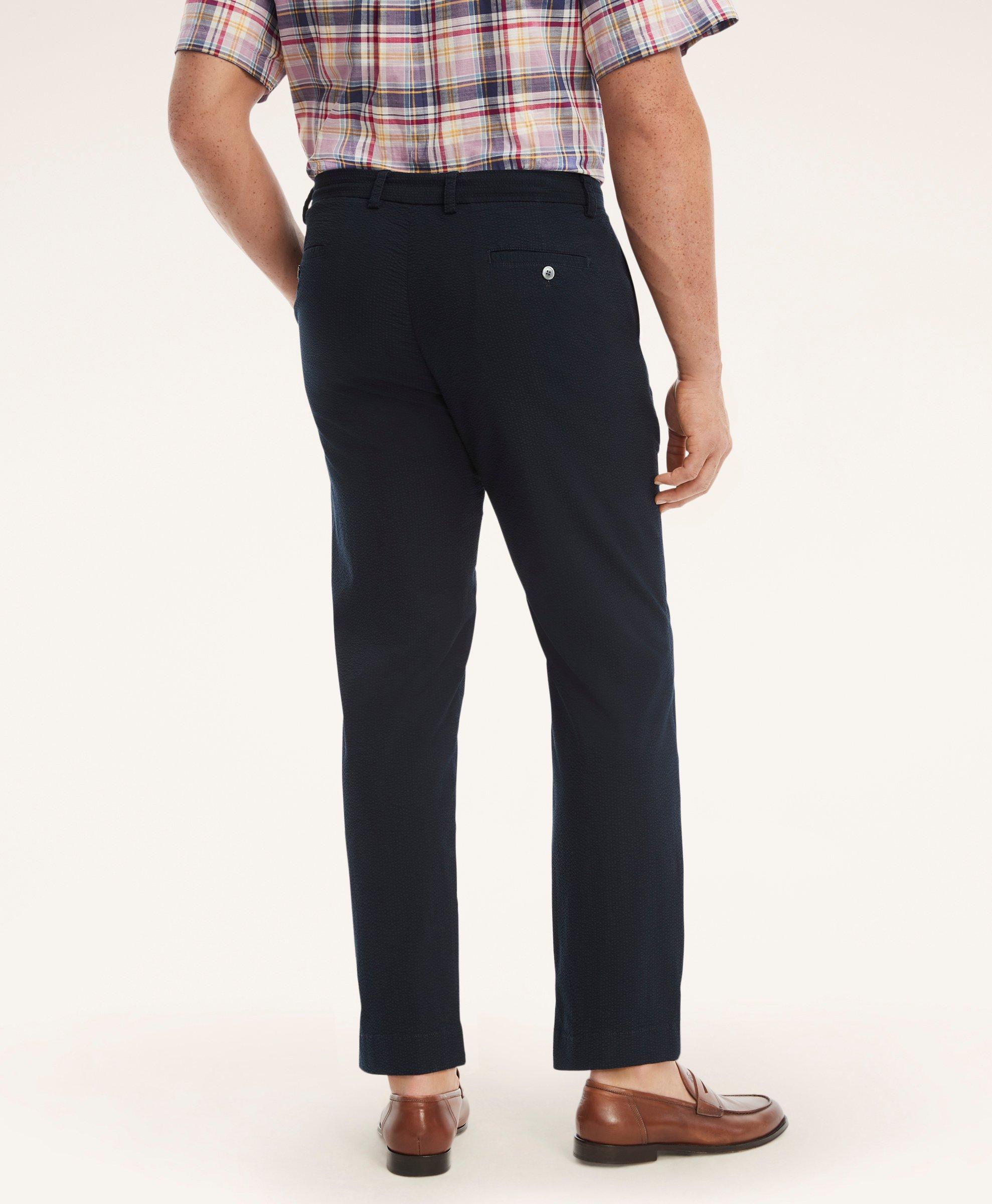 Big & Tall Cotton Seersucker Pants, image 2