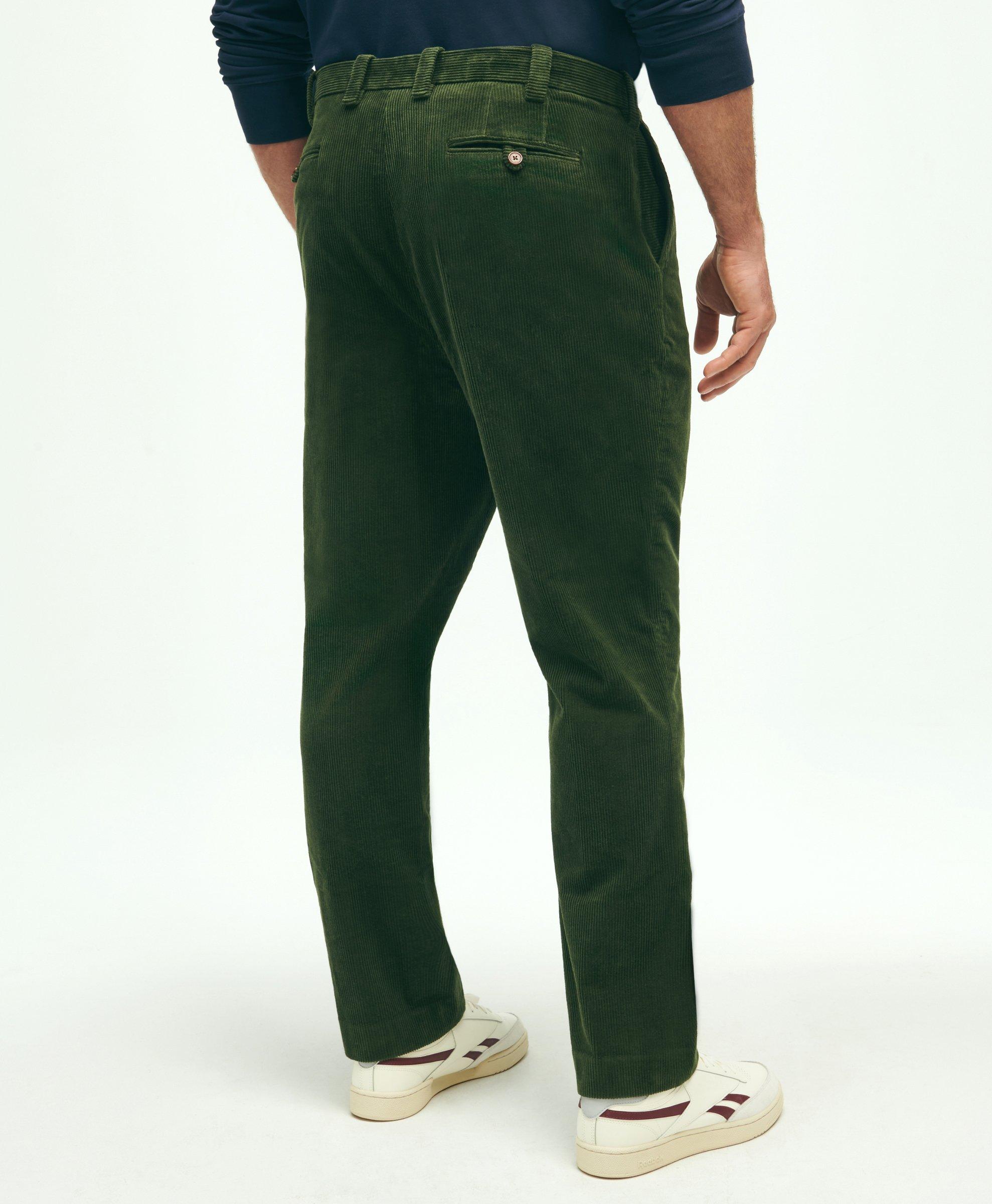 The Green Button Corduroy Wide Leg Pants & Reviews - Green