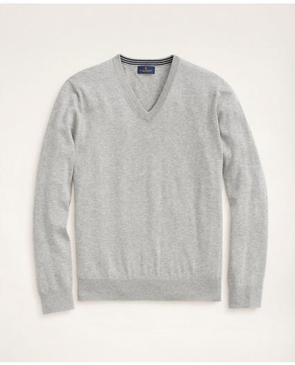 Big & Tall Supima® Cotton V-Neck Sweater, image 1