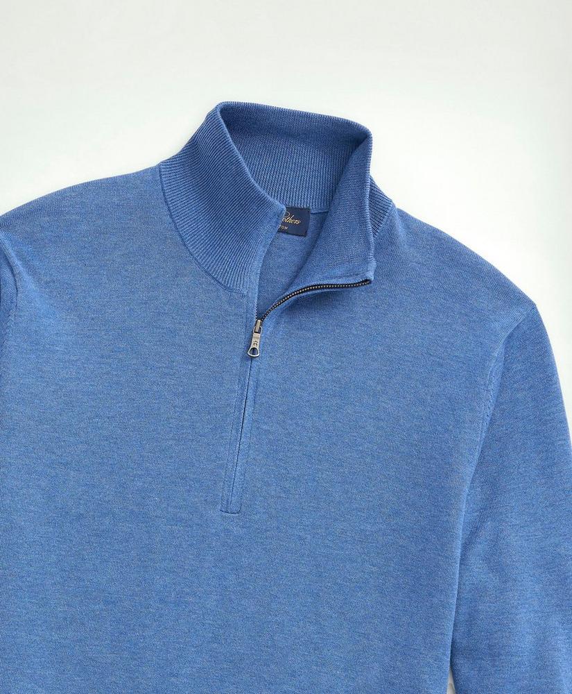 Big & Tall Supima® Cotton Half-Zip Sweater, image 2