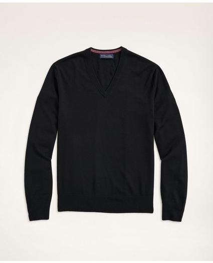 Big & Tall Merino Wool V-Neck Sweater, image 1