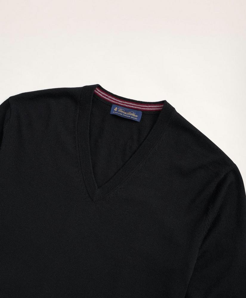 Big & Tall Merino Wool V-Neck Sweater, image 2