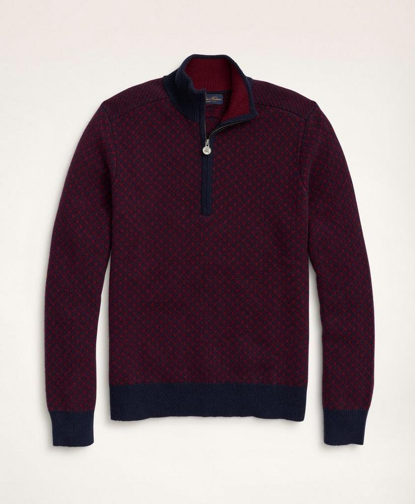 Big & Tall Wool Nordic Half-Zip Sweater, image 1