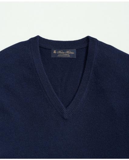 Big & Tall 3-Ply Cashmere V-Neck Sweater, image 2