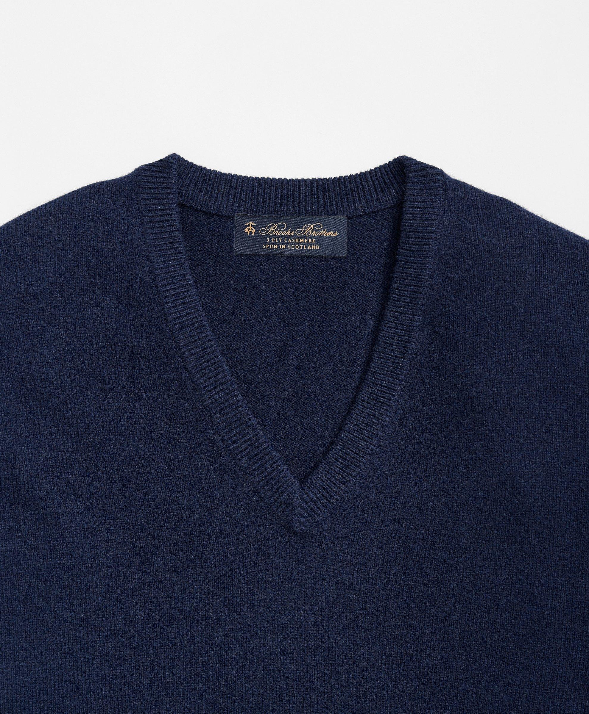 Big Tall 3 Ply Cashmere V Neck Sweater