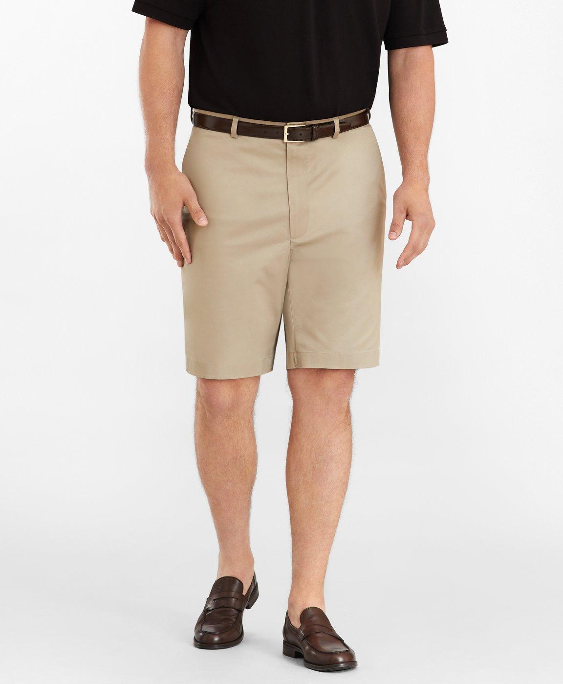 Big & Tall Flat Front Stretch Advantage Chino® Shorts, image 2