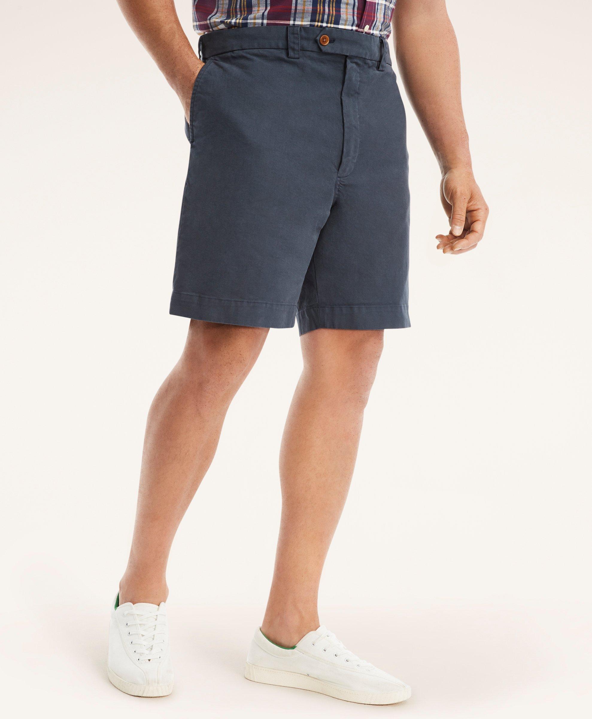 Big & Tall 9" Stretch Washed Canvas Shorts, image 1