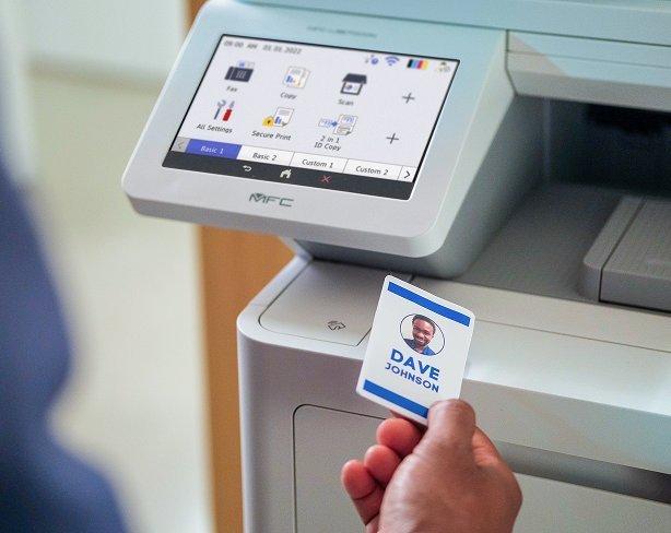 Printer with card