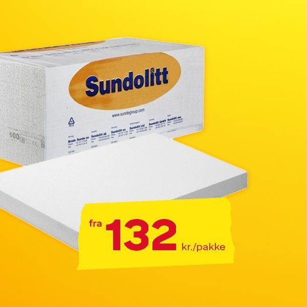 Pakke med isoleringsplader.