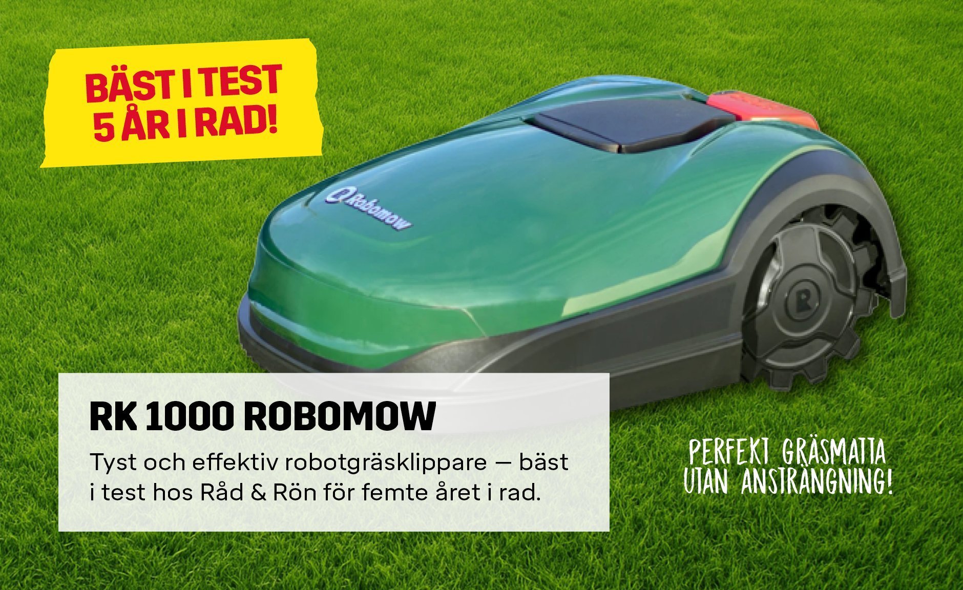 Testvinnare Robotgräsklippare RK 1000 Robomow