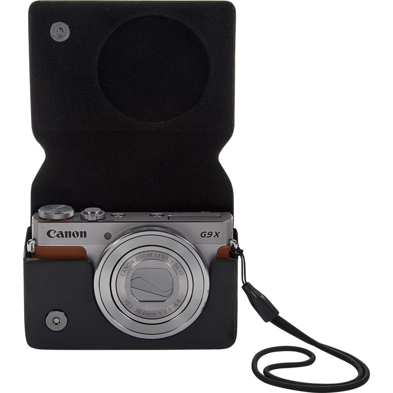 Canon DCC-1890 Weiche Kameratasche Produkt Geöffnet mit sichtbarer Kamera