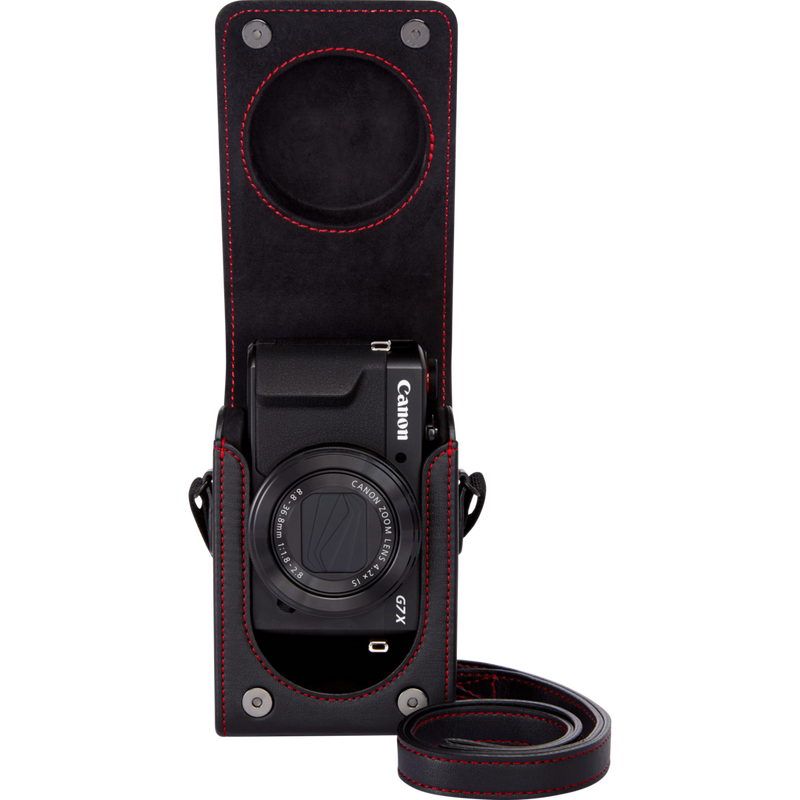 Canon DCC-1880 Weiche Kameratasche Produkt Geöffnet mit sichtbarer Kamera