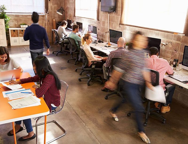 Busy working environment