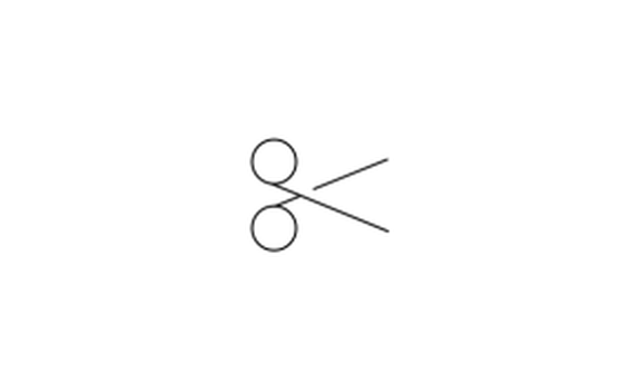 Icon of a pair of scissors.