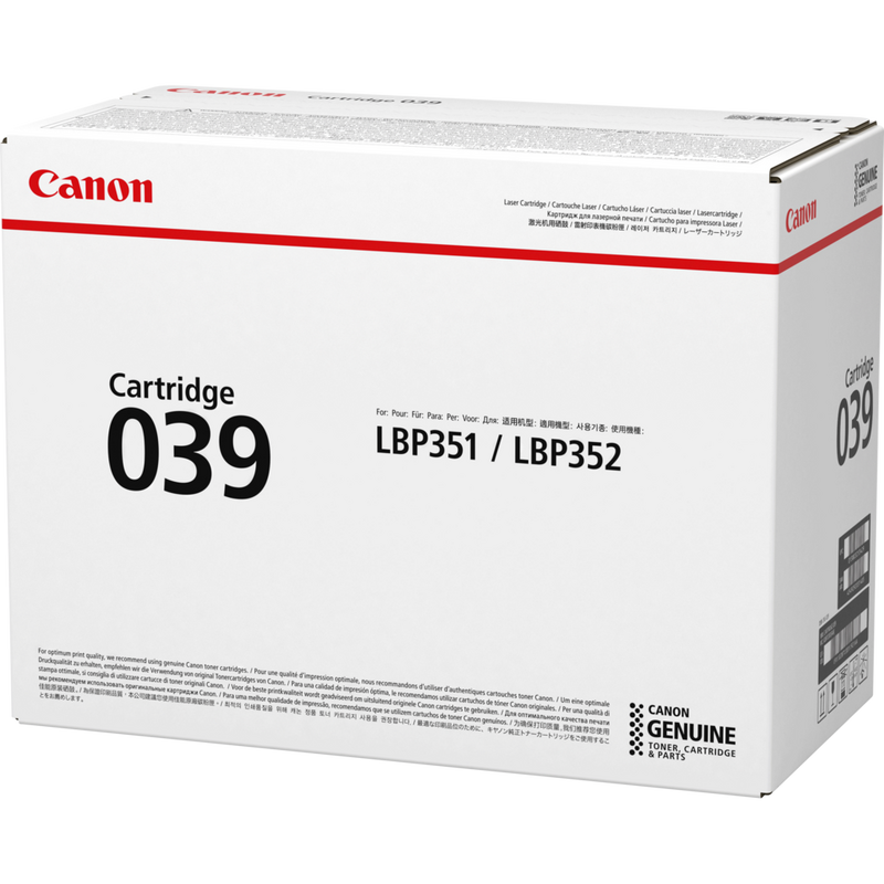 Canon 039 Toner-Cartridge Produkt Ansicht der Verpackung von rechts