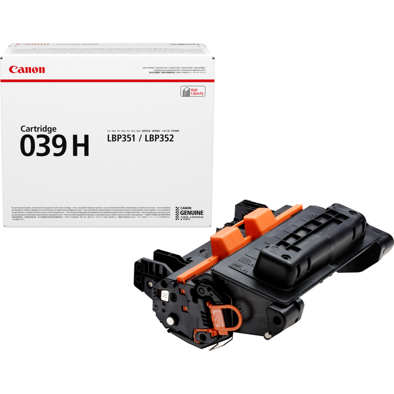 Canon 039H High Yield Toner-Cartridge Produkt Verpackung und Patrone