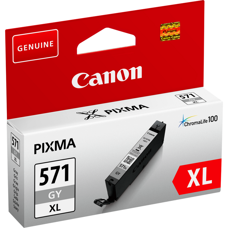 Canon CLI-571XL Tinte Grau mit hoher Reichweite Produkt Ansicht von links