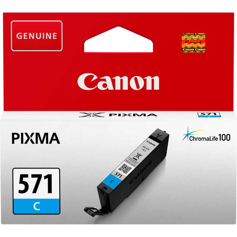 Canon CLI-571C Tinte Cyan Produkt Vorderansicht