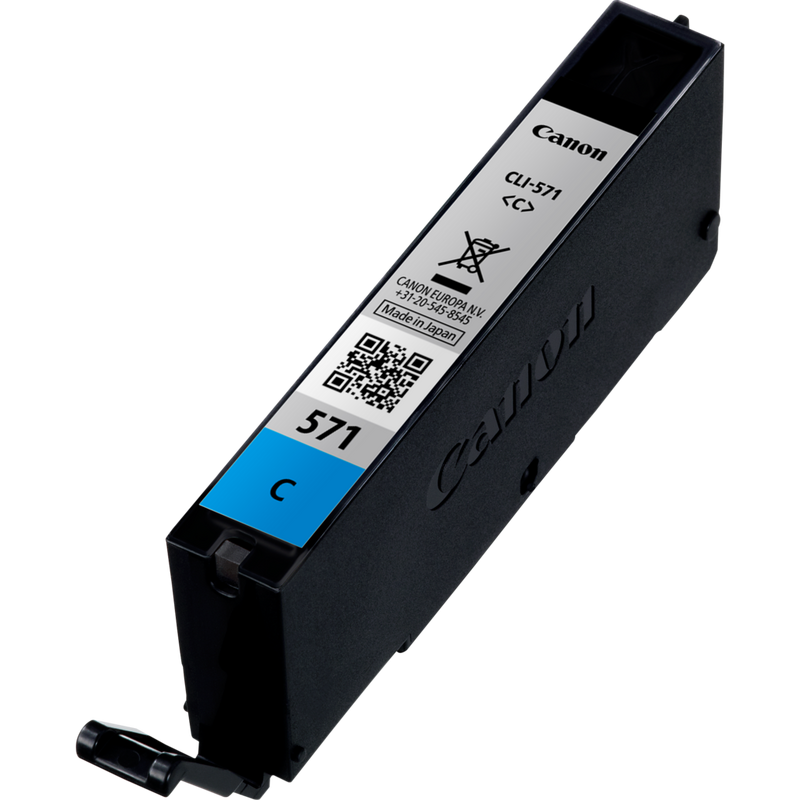 Canon CLI-571C Tinte Cyan Produkt Ansicht der Patrone von rechts