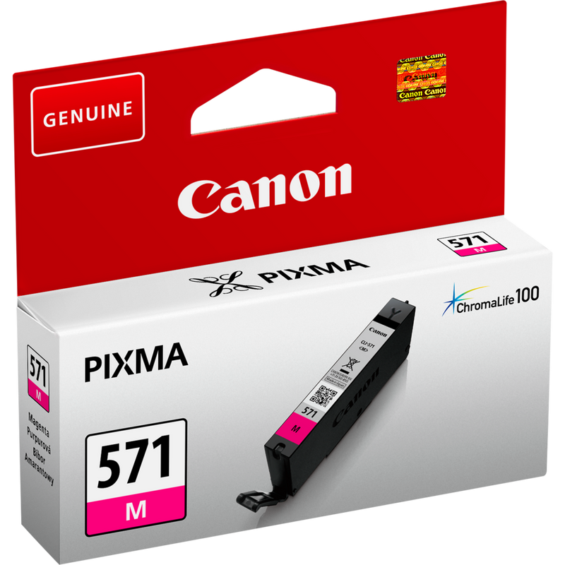 Canon CLI-571M Tinte Magenta Produkt Ansicht von links