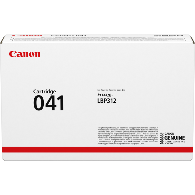 Canon 041BK Toner-Cartridge Schwarz Produkt Vorderansicht der Verpackung