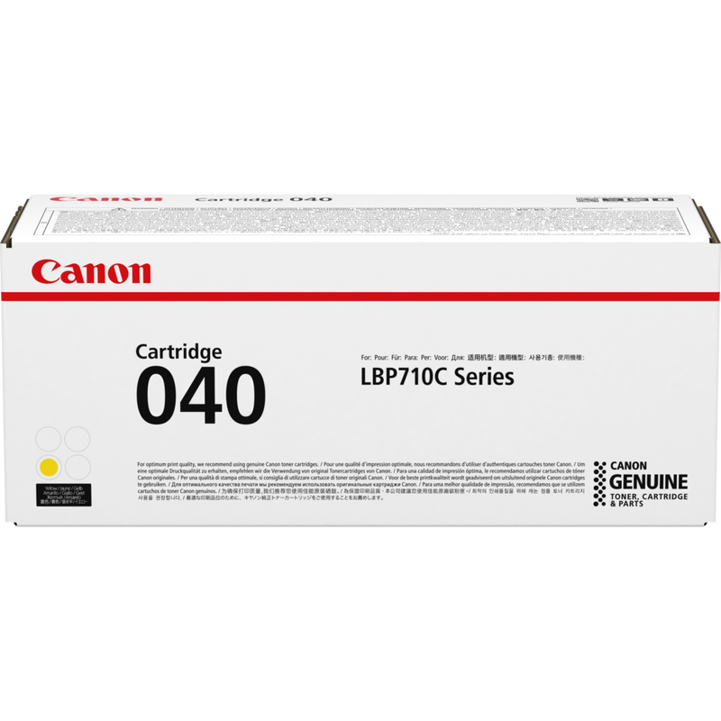 Canon 040Y Toner-Cartridge Gelb Produkt Vorderansicht der Verpackung