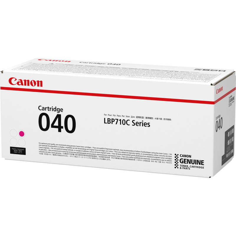 Canon 040M Toner-Cartridge Magenta Produkt Ansicht der Verpackung von rechts