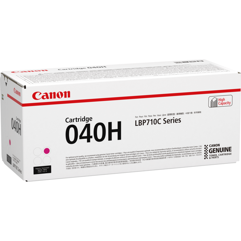Canon 040H High Yield Toner-Cartridge Magenta Produkt Ansicht der Verpackung von links