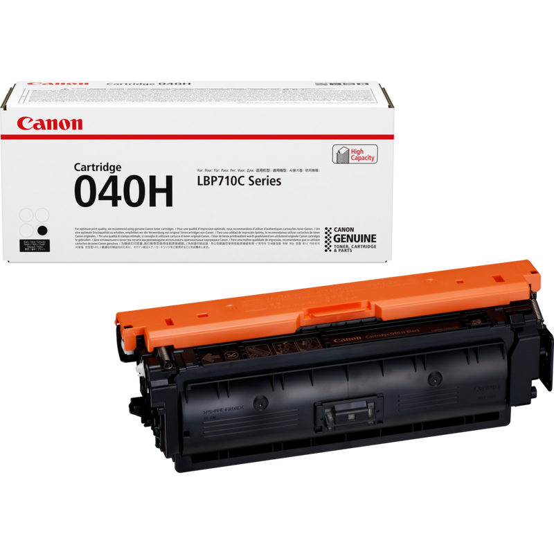 Canon 040H High Capacity Toner-Cartridge Schwarz Produkt Verpackung und Patrone